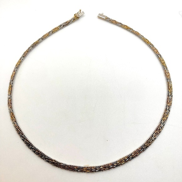 VTG Art Deco 800 Silver Mesh & Ball Bead Link Flat Laying Chain 16” / 17.9g - Picture 2 of 11